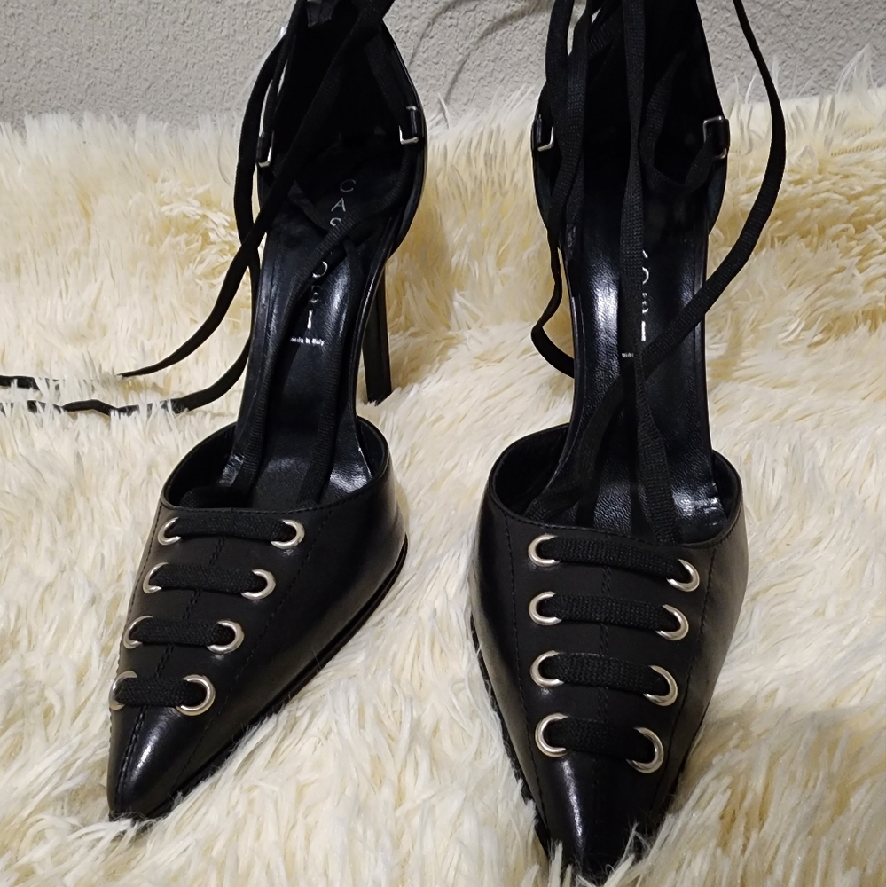 Casadei Lace Up Heels/Pumps